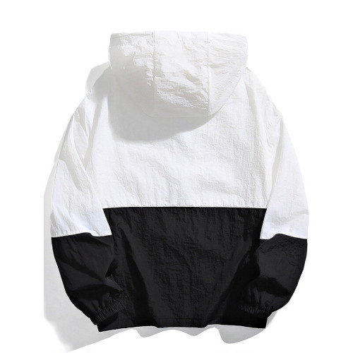 防曬服男女夏季新款冰絲夾克涼感防曬衣簡約風UPF50連帽情侶外套