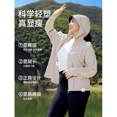 VV防曬衣服女夏季2026新款大碼輕薄寬鬆外套防紫外線收腰冰絲套裝