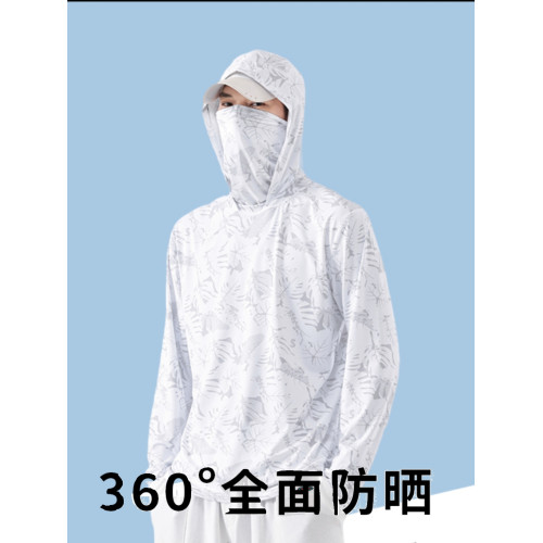 戶外釣魚服防曬服男款夏季透氣冰絲垂釣服帶面罩速乾防蚊衣防曬衣