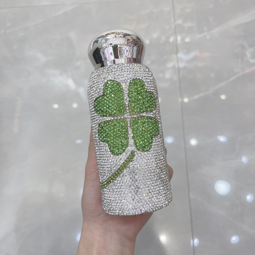 網紅鑲鑽保溫杯可攜式高顔值不鏽鋼水杯滿鑽直身杯保溫杯女禮品