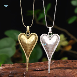 A Lady's Stylish Heart shaped Pendant Necklace Retro吊墜