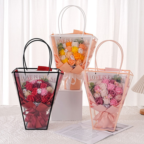 新款情人節禮物假花手捧花仿真香皂玫瑰大花束生日禮品 新款情人節禮物假花手捧花仿真香皂玫瑰大花束生日禮品