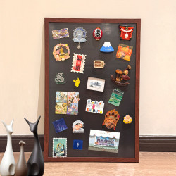 新品磁吸冰箱貼創意相框擺台徽章收納展示板文創框黑板框