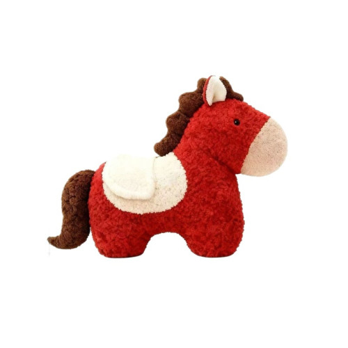 2026馬年吉祥物國風小寶馬抱枕玩偶公仔擺件兒童毛絨玩具新年禮物