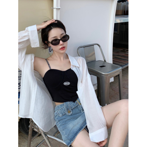 夏季防曬衣女韓版露背設計感小衆襯衫仙長袖寬鬆ins薄款開衫外套