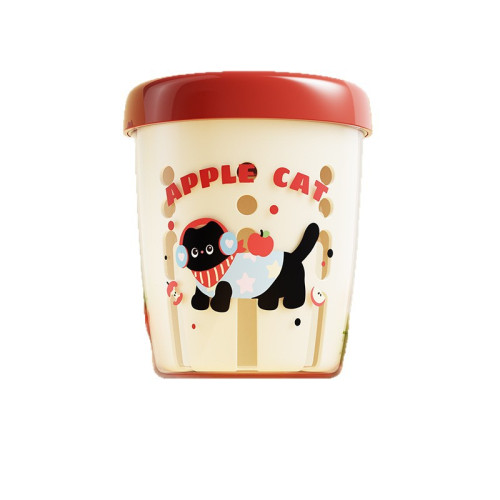 卡通網紅可攜式水果杯帶叉子裝瀝水外出便當盒上班族沙拉保鮮盒子