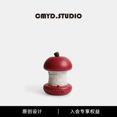 蘋果旋轉日歷1件設計創意萬年歷可對象禮物桌面裝飾擺件 蘋果旋轉日歷1件設計創意萬年歷可對象禮物桌面裝飾擺件