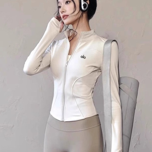 美國專業速乾服外套女修身顯瘦戶外運動跑步健身長袖瑜珈防曬衣