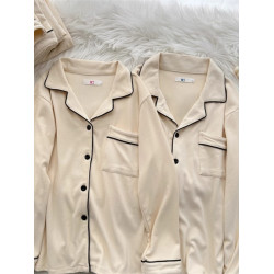 德絨情侶睡衣女秋冬季加厚保暖高級感春秋款海島絨毛絨家居服男士