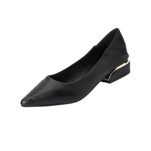 空姐不累腳女鞋軟底單鞋女粗跟中跟職業工裝黑色上班鞋氣質工作鞋