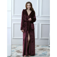 睡袍女秋冬季超長到腳踝男士加厚珊瑚絨睡衣加絨加長款浴袍法蘭絨