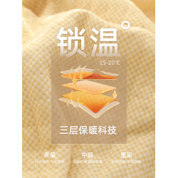 『眠島』睡裙女秋冬加厚保暖甜美刺綉睡衣純棉夾棉空氣層家居裙