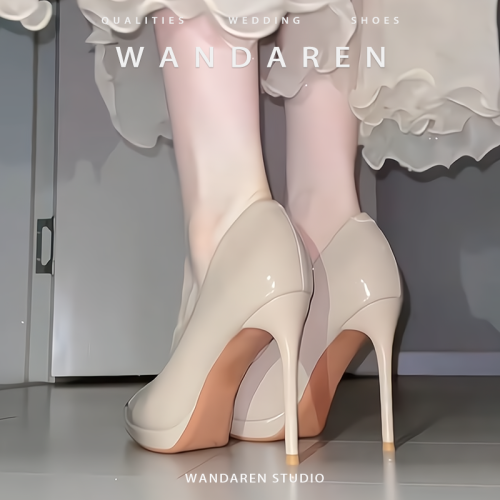 裸色淺口高跟鞋女細跟2025新款防水台不累腳單鞋氣質尖頭職業鞋 裸色淺口高跟鞋女細跟2025新款防水台不累腳單鞋氣質尖頭職業鞋