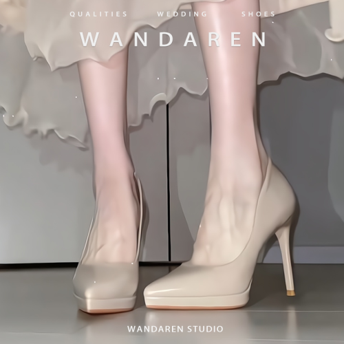 裸色淺口高跟鞋女細跟2025新款防水台不累腳單鞋氣質尖頭職業鞋 裸色淺口高跟鞋女細跟2025新款防水台不累腳單鞋氣質尖頭職業鞋