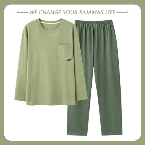 北極絨男士睡衣純棉春秋季長袖套頭簡約韓版休閒可外穿家居服套裝 北極絨男士睡衣純棉春秋季長袖套頭簡約韓版休閒可外穿家居服套裝