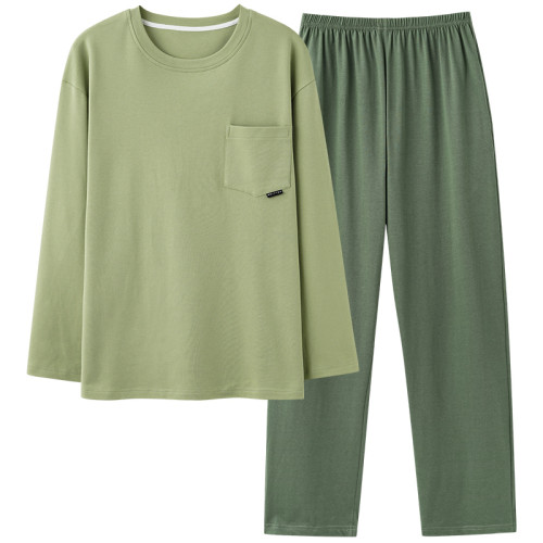 北極絨男士睡衣純棉春秋季長袖套頭簡約韓版休閒可外穿家居服套裝 北極絨男士睡衣純棉春秋季長袖套頭簡約韓版休閒可外穿家居服套裝