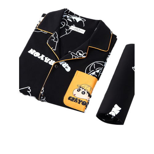 春秋季純棉卡通睡衣男士長袖加肥加大碼青年男款家居服套裝可外穿 春秋季純棉卡通睡衣男士長袖加肥加大碼青年男款家居服套裝可外穿