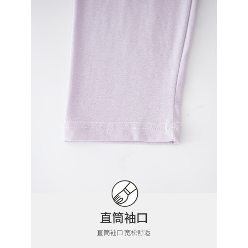 純棉睡衣女款春秋2025年新款圓領長袖長褲大碼套頭格子家居服套裝