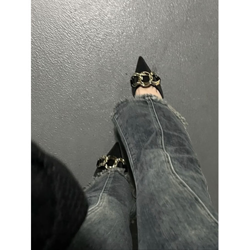 2026年新款桃氣電波女鞋春秋單鞋設計感小衆裸色法式細跟高跟鞋女