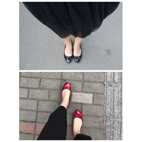 2025新款紅色圓頭淺口蝴蝶結漆皮芭蕾平底單鞋女休閒鞋大碼女鞋