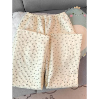 空氣夾棉睡衣女長袖秋冬款夾層加厚套裝日系碎花開衫家居服春秋季