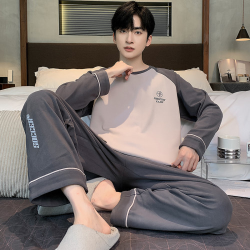 2026年新款德絨睡衣男士雙面加厚秋冬款長袖韓版保暖可外穿家居服