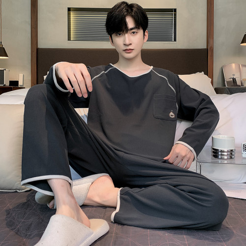 2026年新款德絨睡衣男士雙面加厚秋冬款長袖韓版保暖可外穿家居服