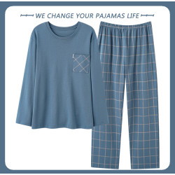 北極絨睡衣男士純棉2025年新款春秋季薄款長袖大碼青年家居服套裝