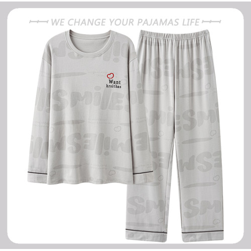 北極絨睡衣男士純棉2025年新款春秋季薄款長袖大碼青年家居服套裝