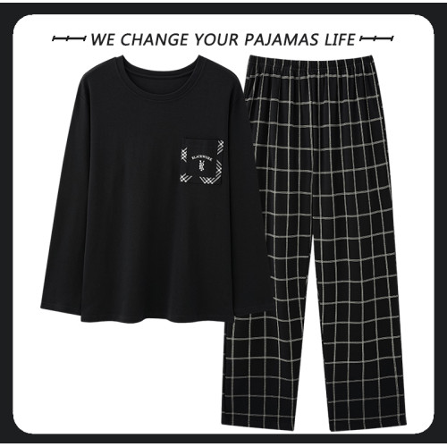 北極絨睡衣男士純棉2025年新款春秋季薄款長袖大碼青年家居服套裝