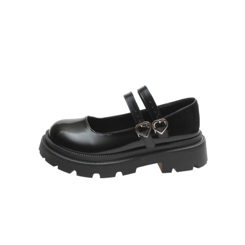 日系jk可愛軟妹甜酷學院風瑪麗珍小皮鞋秋冬女英倫百搭配裙子厚底