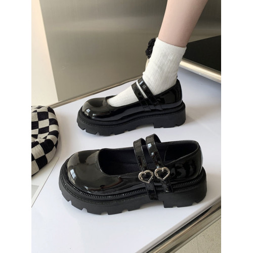 日系jk可愛軟妹甜酷學院風瑪麗珍小皮鞋秋冬女英倫百搭配裙子厚底