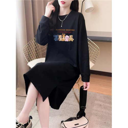 100%純棉睡裙女春秋冬長袖長款過膝寬鬆顯瘦可外穿全棉睡衣家居服