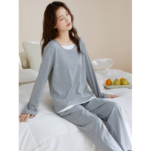 啄木鳥睡衣女士春秋季純棉長袖2025新款休閒可外穿全棉家居服套裝