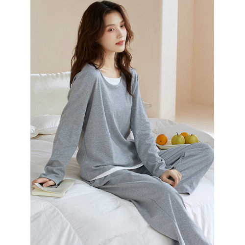 啄木鳥睡衣女士春秋季純棉長袖2025新款休閒可外穿全棉家居服套裝