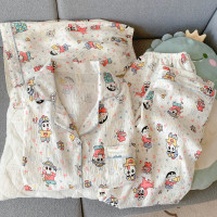 2025新款睡衣夏季女三件套裝可愛格子狗純棉短袖大碼家居服春秋天