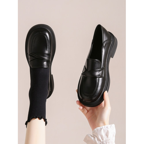 女鞋通勤百搭超軟小羊皮單鞋jk製服鞋平底英倫風小皮鞋樂福鞋配裙 女鞋通勤百搭超軟小羊皮單鞋jk製服鞋平底英倫風小皮鞋樂福鞋配裙