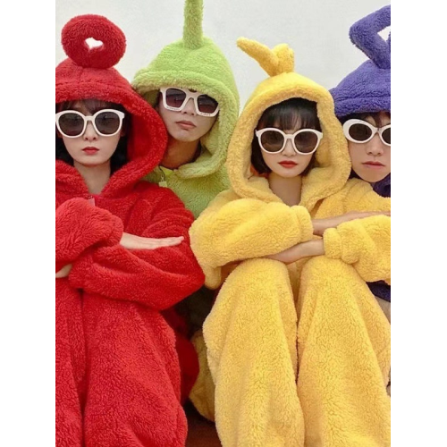 加大碼天線寶寶兒童卡通連體睡衣可愛秋冬珊瑚法蘭絨成人情侶演出 加大碼天線寶寶兒童卡通連體睡衣可愛秋冬珊瑚法蘭絨成人情侶演出