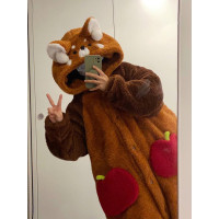 小熊貓睡衣女冬季2025新款珊瑚絨加厚情侶兩穿連體可愛睡袍家居服