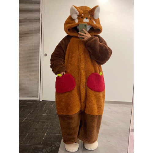 小熊貓睡衣女冬季2025新款珊瑚絨加厚情侶兩穿連體可愛睡袍家居服 小熊貓睡衣女冬季2025新款珊瑚絨加厚情侶兩穿連體可愛睡袍家居服