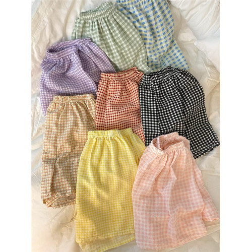 格子睡褲男士女短褲夏季新款泡泡棉紗可外穿休閒遛彎褲薄款家居褲 格子睡褲男士女短褲夏季新款泡泡棉紗可外穿休閒遛彎褲薄款家居褲