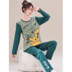 睡衣女秋冬季純棉長袖長褲胖mm加肥大碼寬鬆200斤卡通女生家居服