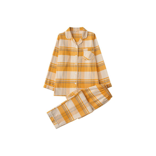 出口日本女士全棉春秋冬季純棉磨毛絨布情侶長袖睡衣格子家居服男 出口日本女士全棉春秋冬季純棉磨毛絨布情侶長袖睡衣格子家居服男