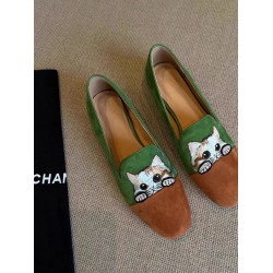 一腳蹬樂福鞋女大碼肥寬腳腳腫鞋方頭孕婦平底女鞋單鞋媽媽鞋春夏