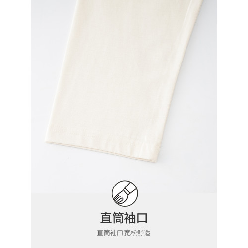 純棉睡衣上衣女士 T恤春秋圓領長袖寬鬆大碼秋冬家居服單件睡衣