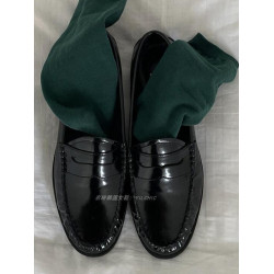 韓國東大門女鞋淺口簡約英倫學院套腳小皮鞋單鞋女樂福