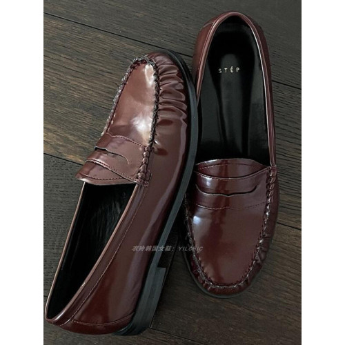 韓國東大門女鞋淺口簡約英倫學院套腳小皮鞋單鞋女樂福 韓國東大門女鞋淺口簡約英倫學院套腳小皮鞋單鞋女樂福