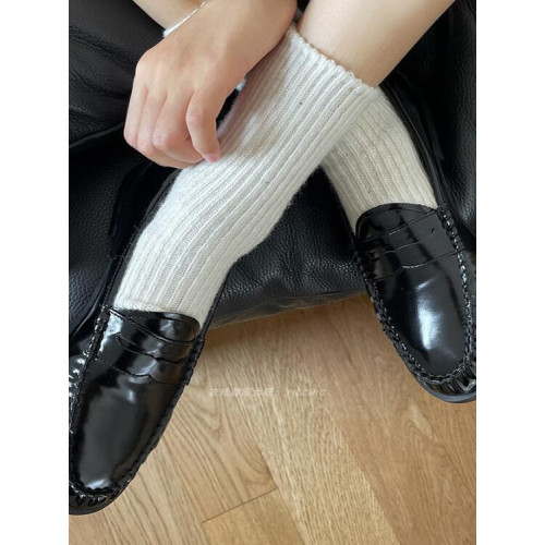 韓國東大門女鞋淺口簡約英倫學院套腳小皮鞋單鞋女樂福 韓國東大門女鞋淺口簡約英倫學院套腳小皮鞋單鞋女樂福