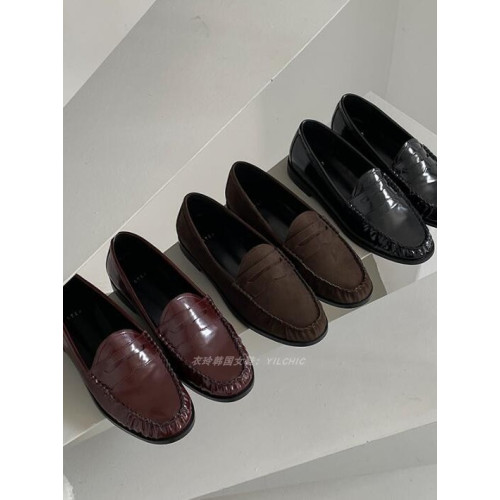 韓國東大門女鞋淺口簡約英倫學院套腳小皮鞋單鞋女樂福 韓國東大門女鞋淺口簡約英倫學院套腳小皮鞋單鞋女樂福