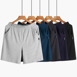 睡褲男士夏寬鬆大碼五分家居薄款休閒居家短純棉莫代爾混紡褲睡褲